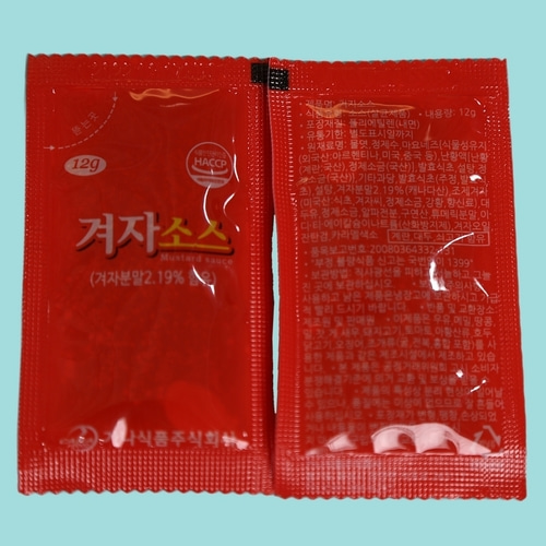 가나식품 봉지 소포장 겨자소스 12g 약 500매 와사비소스 톡쏘는맛